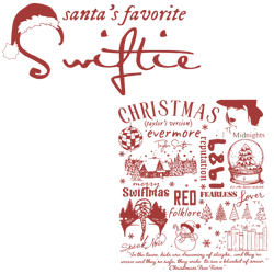 Santas Favorite Swiftie Christmas Taylor Version Svg File, Taylor Lovers Svg
