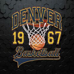 Vintage Denver Basketball 1967 PNG
