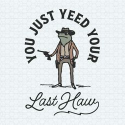 Funny Frog Cowboy SVG File For Print Cut Western Style Cowboy