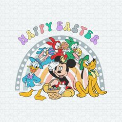 Retro Mickey Friends Happy Easter SVG