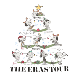 Snoopy Taylor Christmas The Eras Tour Png, Love Snoopy Love Taylor