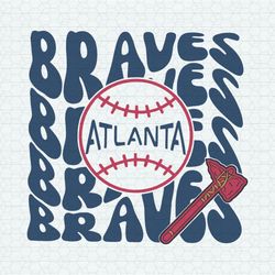 Retro Atlanta Braves Baseball SVG