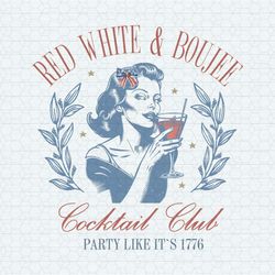 Red White And Boujee Cocktail Club PNG