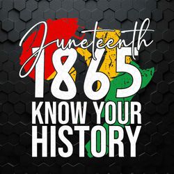 Juneteenth 1865 Know Your History SVG PNG Black History Month Black Independence