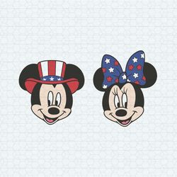 Patriotic Mickey Minnie Bundle SVG 4th Of July SVG Independence Day SVG