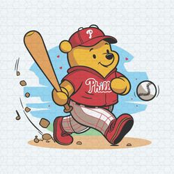 Winnie The Pooh Phillies Baseball PNG