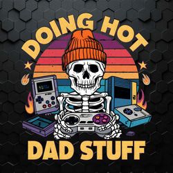 Skeleton Dad Doing Hot Dad Stuff PNG
