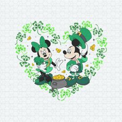St Patricks Day Disney Minnie Mickey Lucky Heart PNG