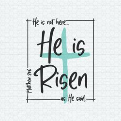 He Is Not Here He Is Risen Christian Easter SVG