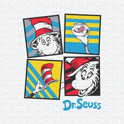 Retro Dr Seuss One Cat In The Hat Fish Two Fish SVG
