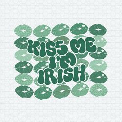Retro Kiss Me Im Irish Day Drinking SVG