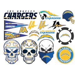 18 Files Los Angeles Chargers Bundle Logo SVG, La Chargers Nfl Football Team SVG