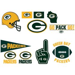 Green Bay Bundle SVG, Packers NFL SVG, Super Bowl SVG, Green Bay Fan SVG