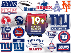 19 Files New York Giants Svg Bundle, Giants Logo Svg, NY Giants Lovers Vector