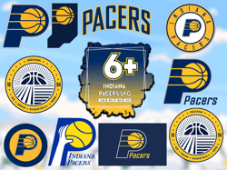 6 Files Indiana Pacers Svg Bundle, Indiana Pacers NBA Logo