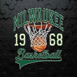 Retro Milwaukee Basketball 1968 NBA PNG