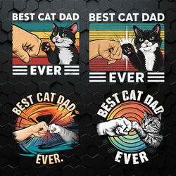 Best Cat Dad Ever Happy Fathers Day SVG PNG Bundle