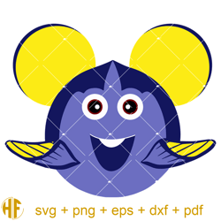 Dory Mouse Head Svg, Finding Nemo Svg, Dory Characters Svg.jpg