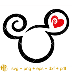 Heart Inside Mouse Ears Svg, Disneyland Svg, Mouse Head Svg.jpg
