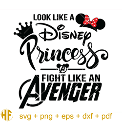 Look Like A Princess Fight Like an Avenger Svg, Avengers Svg.jpg