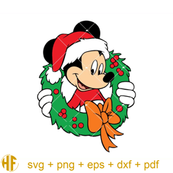 Mickey Mouse with Wreath Christmas Svg, Mickey Mouse.jpg