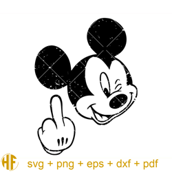 Mouse Head with Middle Finger Svg, Boy Mouse Ears Svg.jpg
