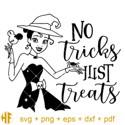 No Trick Just Treat Svg, Princess Halloween Svg.jpg