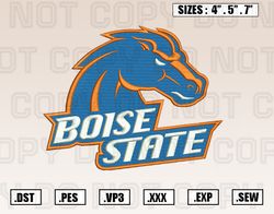 Boise State Broncos Embroidery File, NCAA Teams Embroidery Designs, Machine Embroidery Design File