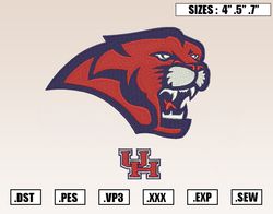 Houston Cougars Mascot Embroidery Designs, NFL Embroidery Design File Instant Download