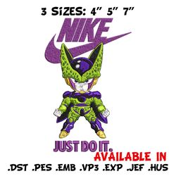Cell dragon ball Embroidery design, dragon ball Embroidery, Nike design, Embroidery file, anime logo. Instant download