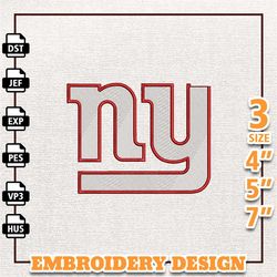 NFL New York Giants, NFL Logo Embroidery Design, NFL Team Embroidery Design, NFL Embroidery Design, Instant Download 2