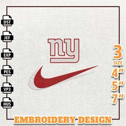 NFL New York Giants, Nike NFL Embroidery Design, NFL Team Embroidery Design, Nike Embroidery Design, Instant Download 1