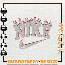 NFL New York Giants, Nike NFL Embroidery Design, NFL Team Embroidery Design, Nike Embroidery Design, Instant Download 2