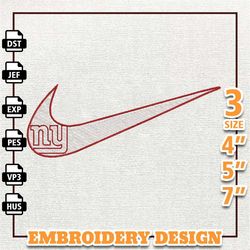 NFL New York Giants, Nike NFL Embroidery Design, NFL Team Embroidery Design, Nike Embroidery Design, Instant Download 3