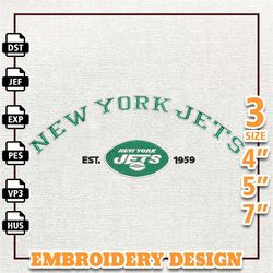 NFL New York Jets NFL Logo Embroidery Design, NFL Team Embroidery Design, NFL Embroidery Design, Instant Download