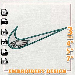 NFL Philadelphia Eagles, Nike NFL Embroidery Design, NFL Team Embroidery Design, Nike Embroidery Design, Instant Downloa