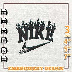 NFL Philadelphia Eagles, Nike NFL Embroidery Design, NFL Team Embroidery Design, Nike Embroidery Design,Instant Download