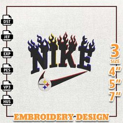 NFL Pittsburgh Steelers, Nike NFL Embroidery Design, NFL Team Embroidery Design, Nike Embroidery Design,Instant Download