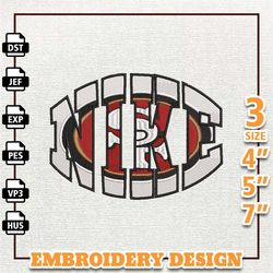 NFL San Francisco 49ers NFL Logo Embroidery Design, NFL Team Embroidery Design, NFL Embroidery Design, Instant Download