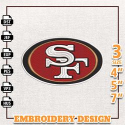 NFL San Francisco 49ers, NFL Logo Embroidery Design, NFL Team Embroidery Design, NFL Embroidery Design, Instant Download