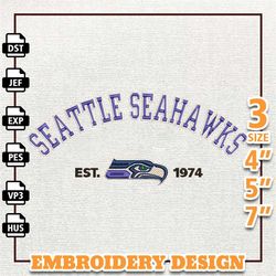 NFL Seattle Seahawks, NFL Logo Embroidery Design, NFL Team Embroidery Design, NFL Embroidery Design, Instant Download