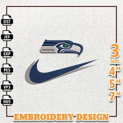 NFL Seattle Seahawks, Nike NFL Embroidery Design, NFL Team Embroidery Design, Nike Embroidery Design, Instant Download 1