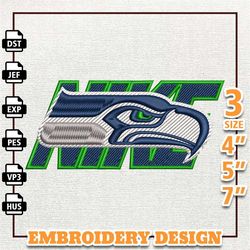 NFL Seattle Seahawks, Nike NFL Embroidery Design, NFL Team Embroidery Design, Nike Embroidery Design, Instant Download