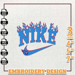 NFL Tennessee Titans, Nike NFL Embroidery Design, NFL Team Embroidery Design, Nike Embroidery Design, Instant Download 2