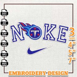 NFL Tennessee Titans, Nike NFL Embroidery Design, NFL Team Embroidery Design, Nike Embroidery Design, Instant Download 5