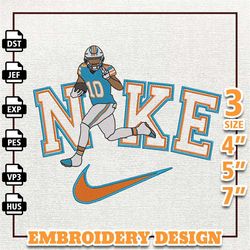 NFL Tyreek Hill, Nike NFL Embroidery Design, NFL Team Embroidery Design, Nike Embroidery Design, Instant Download