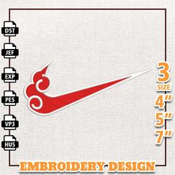 Nike Akatsuki Anime Embroidery Design, Nike Anime Embroidery Design, Best Anime Embroidery Design, Instant Download 1.