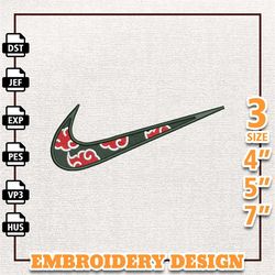 Nike Akatsuki Anime Embroidery Design, Nike Anime Embroidery Design, Best Anime Embroidery Design, Instant Download 2
