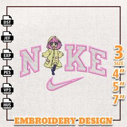 Nike Anya Embroidery Design, Nike Anime Embroidery Design, Best Anime Embroidery Design, Instant Download