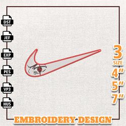 Nike Kakashi Naruto Embroidery Design, Nike Anime Embroidery Design, Best Anime Embroidery Designs, Instant Download